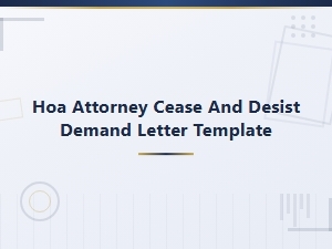 Hoa Cease and Desist Demand Letter Template