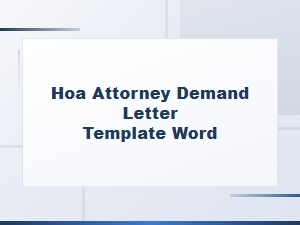 Hoa Attorney Demand Letter Template for Word