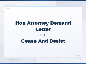 Demand Letter or Cease and Desist for Hoa Violations